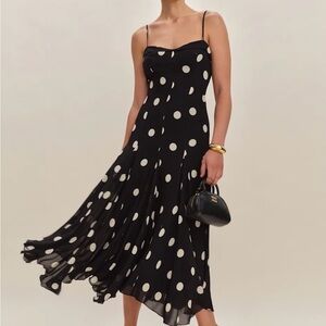 Reformation Fredo Polka Dot Dress Sz 6